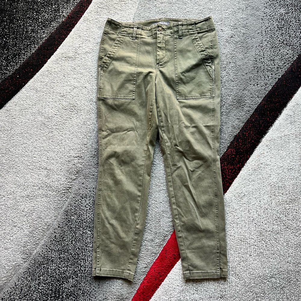 Level 99 Olive Green Slim Fit Pants